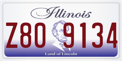 IL license plate Z809134