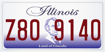 IL license plate Z809140