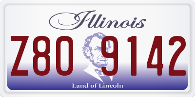 IL license plate Z809142