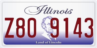 IL license plate Z809143