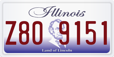 IL license plate Z809151