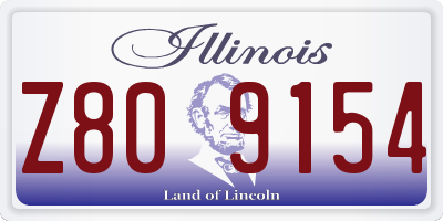 IL license plate Z809154