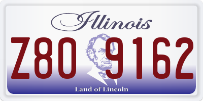 IL license plate Z809162