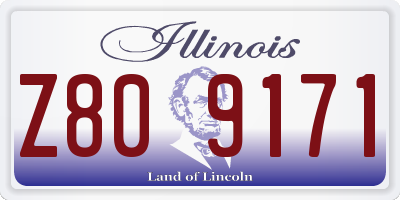 IL license plate Z809171