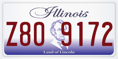 IL license plate Z809172