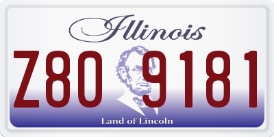 IL license plate Z809181