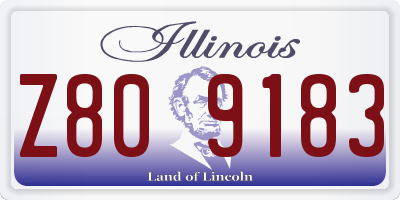 IL license plate Z809183
