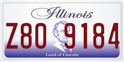 IL license plate Z809184