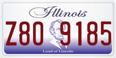 IL license plate Z809185