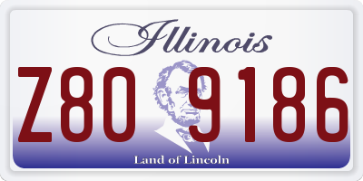 IL license plate Z809186