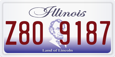 IL license plate Z809187