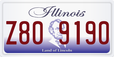 IL license plate Z809190