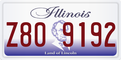 IL license plate Z809192