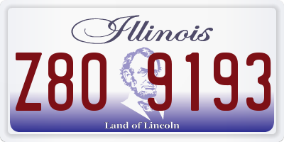IL license plate Z809193