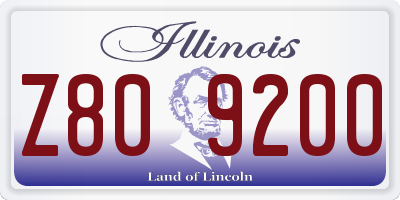 IL license plate Z809200