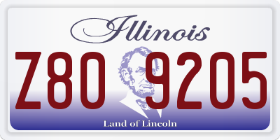 IL license plate Z809205