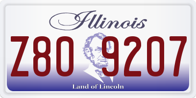 IL license plate Z809207