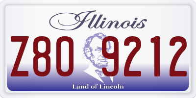 IL license plate Z809212