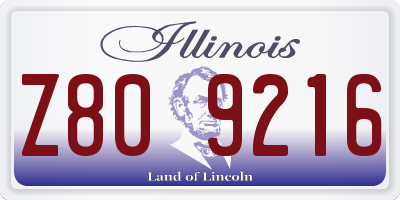 IL license plate Z809216