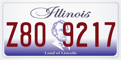 IL license plate Z809217