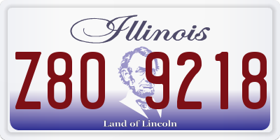 IL license plate Z809218