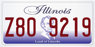 IL license plate Z809219