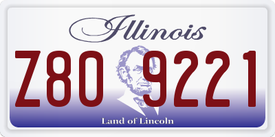 IL license plate Z809221