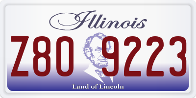 IL license plate Z809223