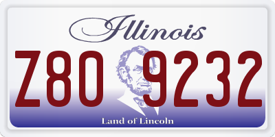 IL license plate Z809232