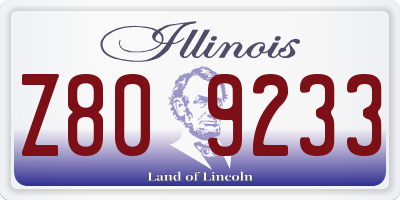 IL license plate Z809233