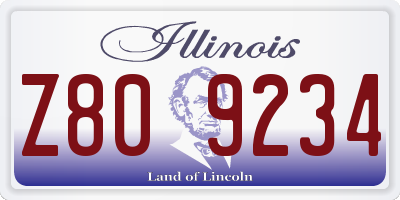 IL license plate Z809234