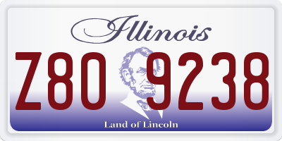 IL license plate Z809238