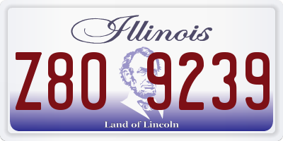IL license plate Z809239