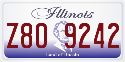 IL license plate Z809242
