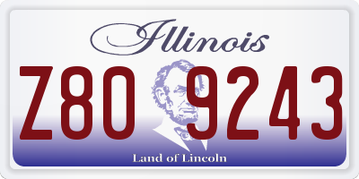 IL license plate Z809243