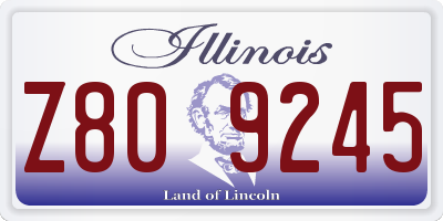 IL license plate Z809245
