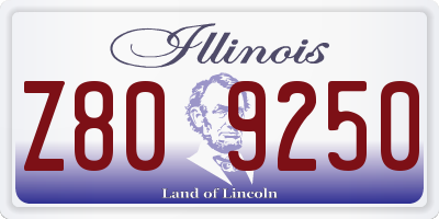 IL license plate Z809250