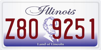 IL license plate Z809251