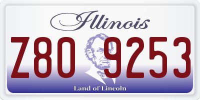 IL license plate Z809253