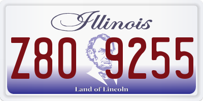 IL license plate Z809255