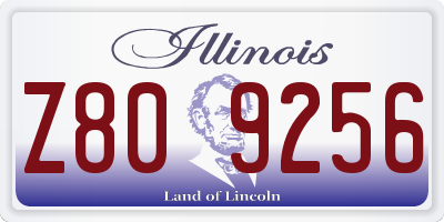 IL license plate Z809256