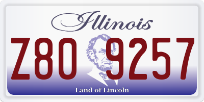 IL license plate Z809257
