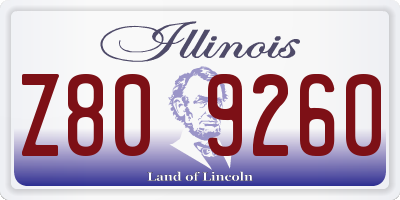 IL license plate Z809260