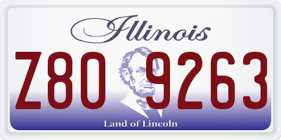 IL license plate Z809263
