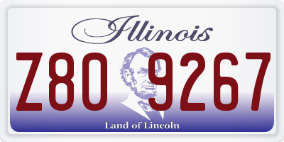 IL license plate Z809267