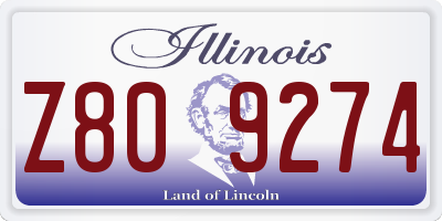 IL license plate Z809274