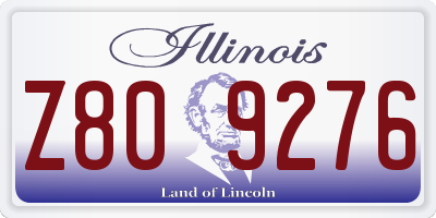 IL license plate Z809276