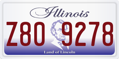 IL license plate Z809278