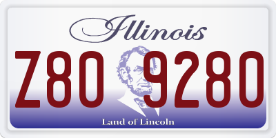 IL license plate Z809280