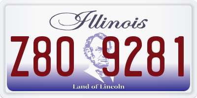 IL license plate Z809281